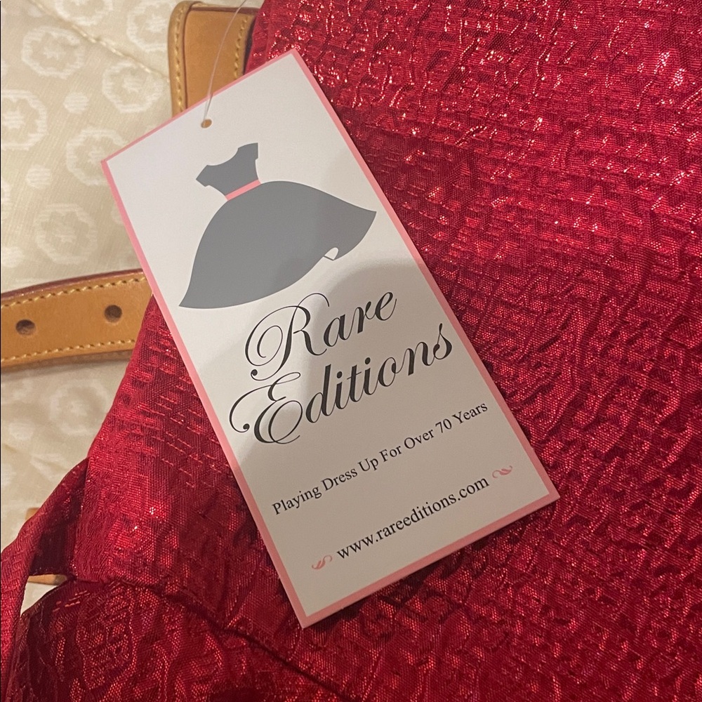 Rare Editions Vibrant Red Dress - Picture 7 of 8